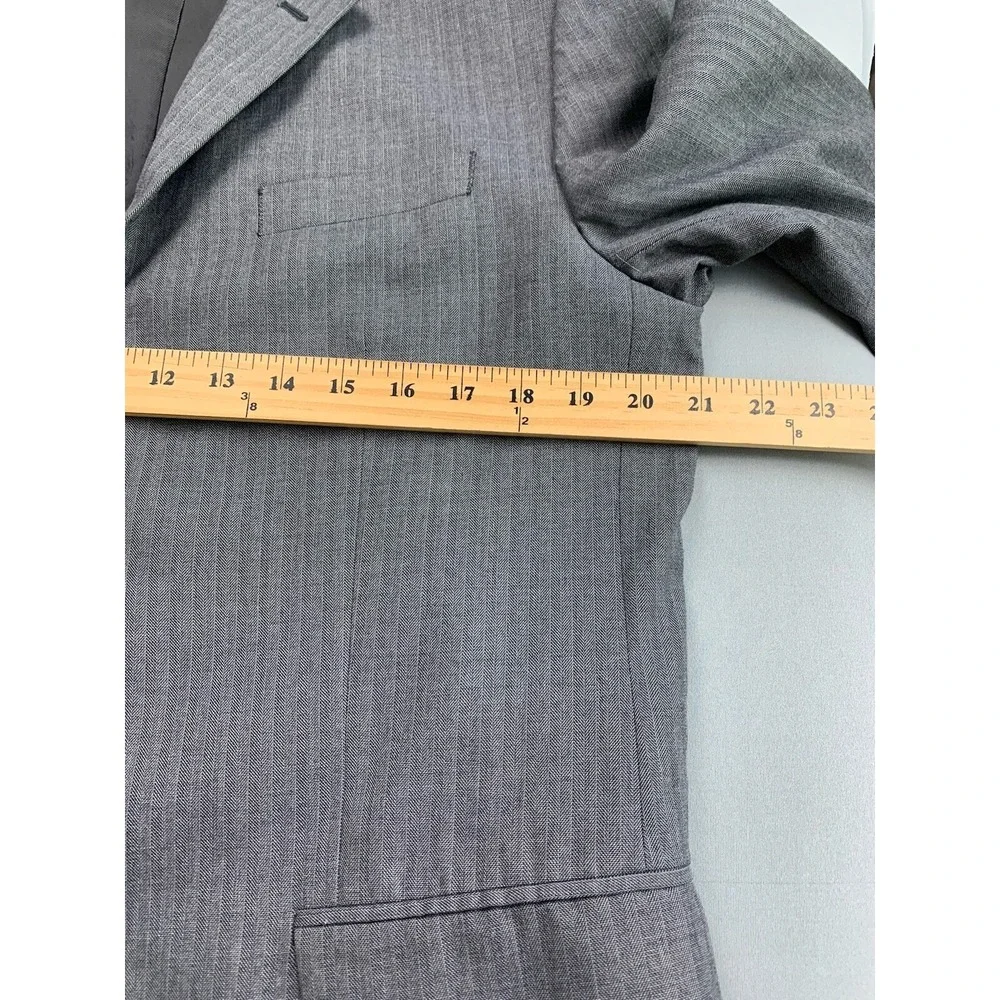 Banana Republic‎ Mens Blazer 42R Gray Herringbone Suit Jacket Formal Event
